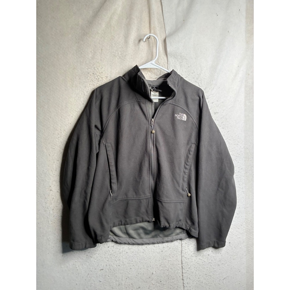 The North Face TKA 100 Fleece Jacket Mens Medium Grey Full Zip Mock Neck 8945